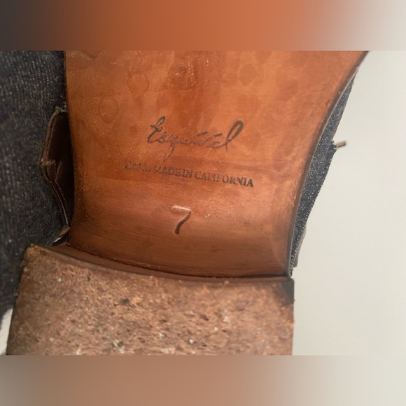 GEORGE ESQUIVEL DENIM AND LEATHER LACEUP ANKLE BOOT - Picture 4 of 5